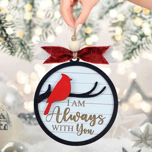 Miniatura 2 de Adornos con texto en inglés "I Am Always with You", adorno de Navidad conmemorativo, regalos de condolencias por la pérdida de un ser querido