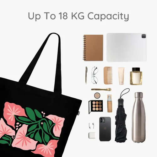 Miniatura 162 de Ecoright Bolsa de lona estética para mujer, bolsa grande con cremallera y bolsillo, bolsa de mano para mujer, para yoga, trabajo, playa