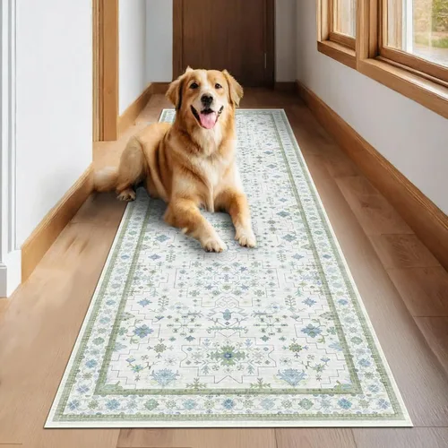 Miniatura 190 de Alfombra Boho Negra para Sala de Estar - Alfombra de Área Lavable de 10x14 Pies, Alfombras de Comedor para Debajo de la Mesa, Alfombra Suave de Pelo