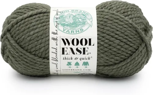 Miniatura 120 de Lion Brand Yarn - Ovillo de lana Wool-Ease Thick & Quick color fuerza aérea