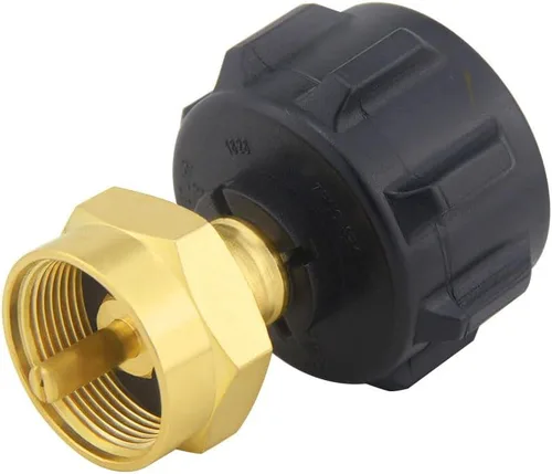 Joywayus QCC1 - Válvula reguladora de tanque de 1 libra, adaptador de recarga de propano para exteriores, kit de barbacoa para exteriores, se adapta