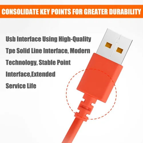 Miniatura 6 de Funny Dog - Cable de carga USB de 4 pies para Android (cable Android, naranja)