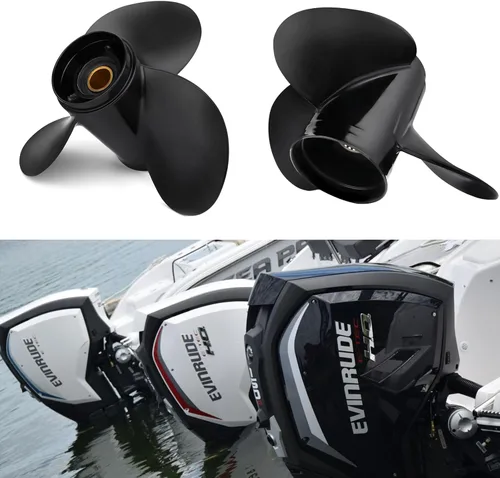 Miniatura 5 de OEM Upgrade Aluminum Boat Propeller Fit BRP Johnson Evinrude OMC Stern Drive 15-35 HP OEM#765049 763486 765050 778863 20 25 30 35 HP 14 Spline Tooth