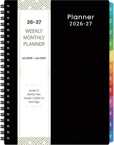 Agenda semanal y mensual 2022, enero a diciembre de 2022, 6.25 x 8.3 pulgadas, mejora tus habilidades de gestión del tiempo, negro clásico