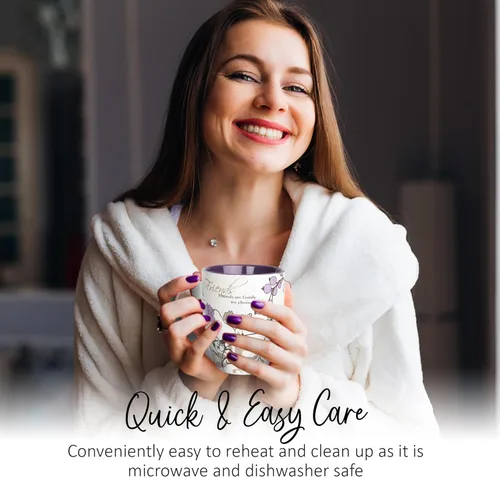 Miniatura 7 de Pavilion Gift Company - Taza de café para amigos - Taza de amigo con el diseño "Los amigos son familia que elegimos" - Taza de café de cerámica