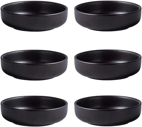 Colias Wing - Juego de 6 tazones de porcelana de diseño elegante y estilo simple de un solo color, tazones para condimentos, tazones para salsa de