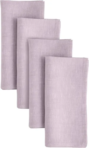 Miniatura 19 de Solino Home Athena - Juego de 4 manteles individuales cuadrados de lino natural claro de 14 x 14 pulgadas, manteles individuales 100 % lino puro