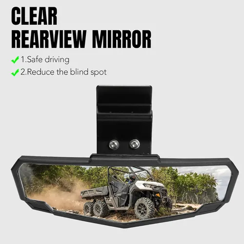 Miniatura 3 de A & UTV PRO Espejo retrovisor central para Can-Am Defender MAX Polaris Ranger 570 900 1000 accesorios de tripulación 2015-2024, espejo trasero