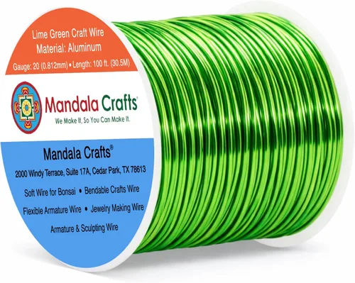 Miniatura 147 de Mandala Crafts - Alambre de aluminio anodizado de 8 calibre para hacer joyas - 9.75 m de alambre flexible negro colorido - Flexible para bonsái