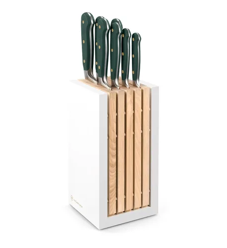 WÜSTHOF Classic Fresh Rosemary Juego de Cuchillos de 8 Piezas con Bloque Romero fresco
