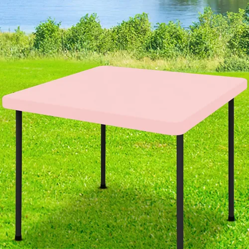 Miniatura 52 de Moosfor Mantel rectangular de elastano de 4 pies, manteles elásticos ajustables para pícnic, funda elástica y lavable para mesa de patio para Azul