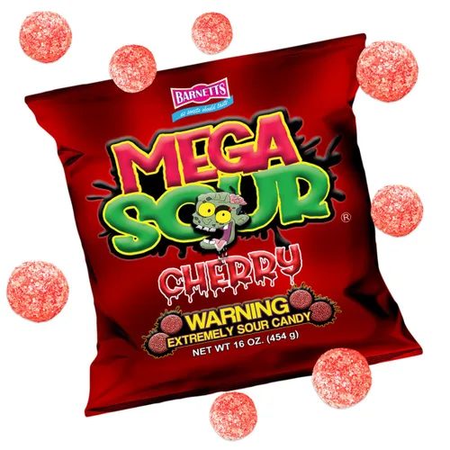 Miniatura 15 de Barnetts - Mega Sour Candy Apple 3.67 oz - Bolsas dulces de moda - Dulces tradicionalmente hechos a mano - Revestimiento agrio dura 20 segundos