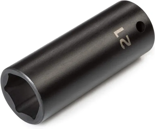 TEKTON SID23121 Dado de impacto profundo de 6 puntos de 53/64 pulgada (21 mm) impulsor de 1/2 pulgada