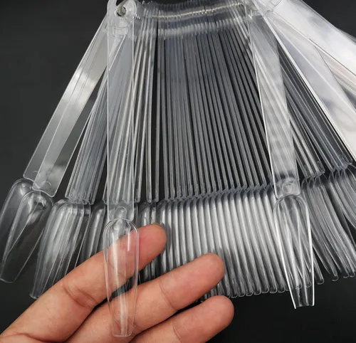 Miniatura 6 de LoveOurHome 150 palitos transparentes para muestras de uñas – Ataúd de aguja largo, almendra, muestras de esmalte de uñas, probador de uñas