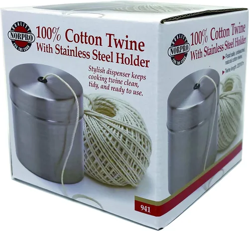 Miniatura 7 de Norpro Soporte de acero inoxidable con hilo de cocina de algodón, 220 pies