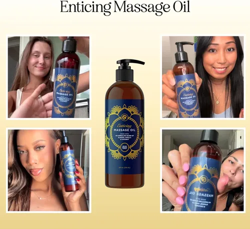 Miniatura 2 de Lujoso aceite de masaje de vainilla para parejas, aceites de masaje sensuales de vainilla dulce no grasosa de fácil deslizamiento para una cita