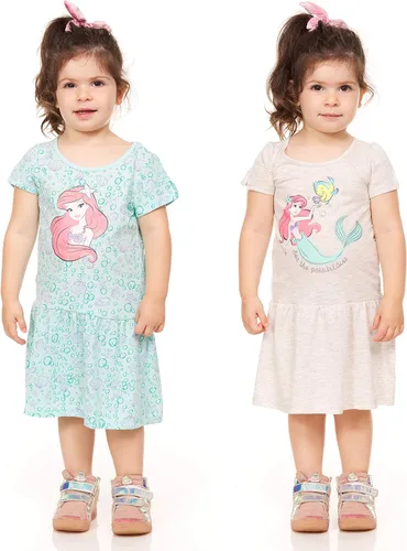 Miniatura 2 de Disney One Size Princess Ariel Tshirt 2 Pack Gift Set-Short Sleeve Girls Dresses