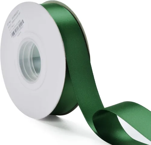 Miniatura 2 de YAMA Cinta de satén verde de doble cara de 7/8 pulgadas, 25 yardas, cinta verde oscuro para envolver regalos, manualidades, coronas, cabello, boda