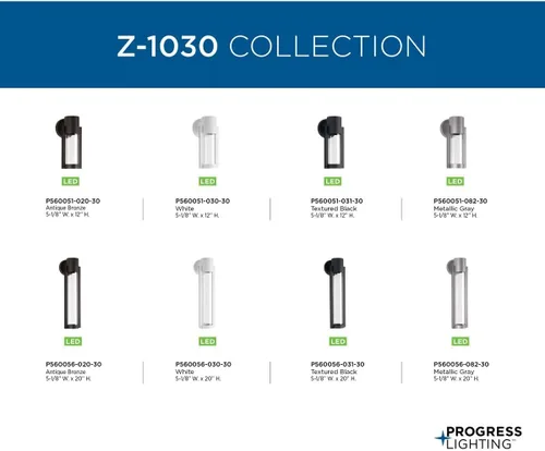Miniatura 6 de Progress Lighting P560051-020-30 Z-1030 LED para exteriores, bronce, 12.00x5.13x5.13