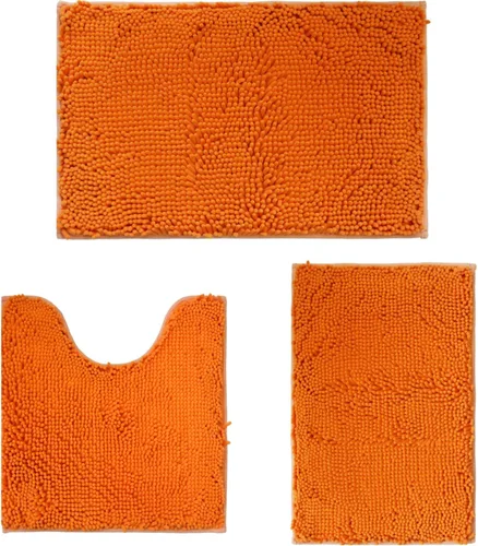 Miniatura 30 de Juego de alfombras de baño de 2 piezas, súper absorbente suave, gruesa, lavable en lavadora, alfombra de baño de chenilla antideslizante, alfombra
