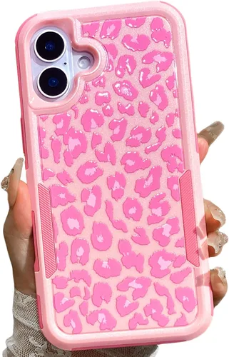 Miniatura 10 de Funda para iPhone 11 con Estampado de Leopardo Guepardo Rosa, Resistente de Servicio Pesado Robusto Protección Completa del Cuerpo Resistente a