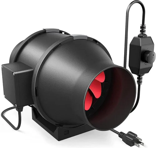 Miniatura 8 de iPower Ventilador de ventilación en línea de conducto de 4 pulgadas y 195 CFM, ventilador de escape HVAC para tienda de cultivo, invernaderos