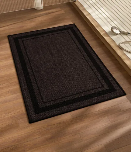 Miniatura 79 de chakme Juego de 2 alfombras de baño ultrafinas, absorbentes, antideslizantes, lavables a máquina, color beige oscuro, 17 x 24 pulgadas + tapete