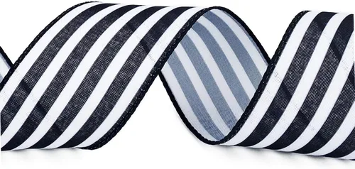 Miniatura 3 de Leecogo Cinta de Pascua con alambre, 1-1/2 x 10 yardas, cinta de rayas amarillas para Pascua, Navidad, corona, primavera, verano, boda, baby shower