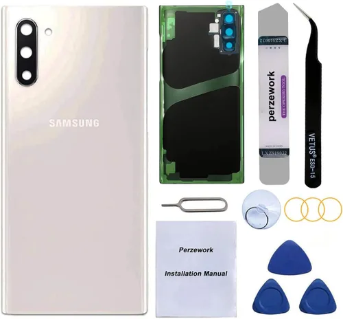 Miniatura 8 de Reemplazo de cristal trasero trasero para Samsung Galaxy Note 10 de 6.3 pulgadas con kit de herramientas de reparación y adhesivo preinstalado negro
