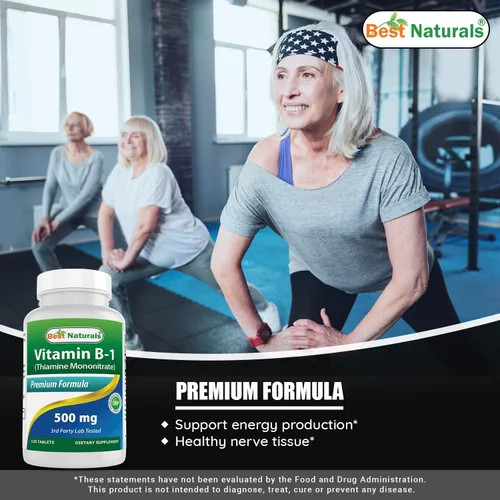 Miniatura 4 de Best Naturals Vitamina B1 como mononitrato de tiamina 500 mg y vitamina B2 (riboflavina) 400mg