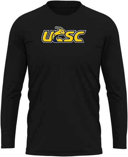 Miniatura 9 de Camisa deportiva de manga larga oficial de la NCAA Collegiate para hombre, colección negra con logotipo primario