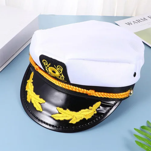 Miniatura 7 de PRETYZOOM 2 sombreros de capitán para actividades al aire libre para cosplay, fiestas temáticas náuticas y uso casual, adecuado para todas las edades
