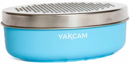 YAKCAM Trituradora de queso | Rallador de queso con recipiente | Rallador de queso vegetal Tazón de cítricos Zester, curso y cuchillas finas de