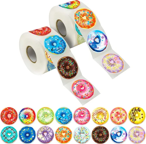 Miniatura 7 de 600 piezas de pegatinas de decoración de fiesta de cupcakes para maestros, recompensas, estímulo y motivación, paquete mega de 16 diseños con línea