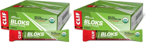 Miniatura 17 de CLIF BLOKS - Sabor sandía salada con 2X sodio - Masticables energéticos - Sin OGM - A base de plantas - Combustible rápido para ciclismo y correr