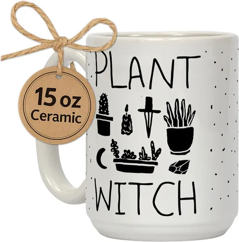 Miniatura 89 de LookHUMAN Taza de Café de Halloween – Halloween Is Meowgical Tazas, Taza de Café Espeluznante Idea de Regalos de Taza, 15 Onzas 10-Blanco