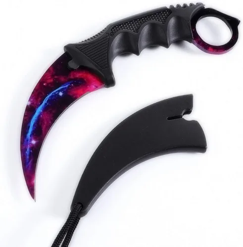 Miniatura 8 de TOPOINT KZ03-22 - Paquete de 2 cuchillos Land Karambit CS, cuchillo de hoja fija con funda y cordón KZ03-22 (verde y cielo estrellado)