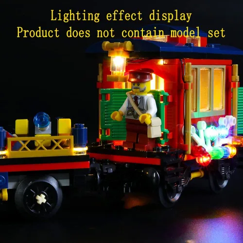 Miniatura 7 de GEAMENT Kit de luces LED compatible con Lego Winter Holiday Train - Juego de iluminación para el modelo de construcción Creator 10254