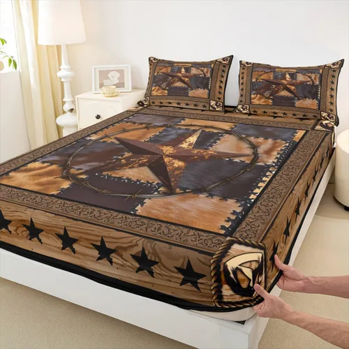 Miniatura 36 de Bonita sábana bajera ajustable para niños, tamaño individual, juego de ropa de cama rústica de pollo, decoración de dormitorio para niños y adultos