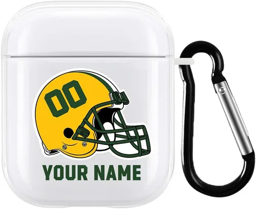 Miniatura 29 de Funda de casco de fútbol con nombre y número para Apple AirPods de 2ª y 1ª generación, regalo personalizado para fanáticos de los deportes de Arizona