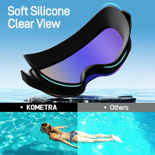 Miniatura 4 de Paquete de 2 gafas de natación para jóvenes, cara pequeña, para mujer, gafas de natación antivaho para adolescentes y adultos, visión amplia