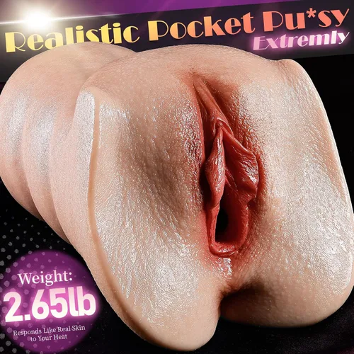 Miniatura 2 de Muñeca de silicona de bolsillo para masturbación masculina - Masturbador ultra realista con textura de piel en 3D, labios gruesos, muñecas sexuales