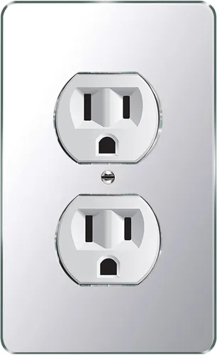 Miniatura 6 de Placa de pared con espejo plateado para interruptor de luz, placa de pared acrílica duradera, placa de pared decorativa de una sola pandilla