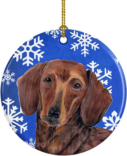 Miniatura 169 de Caroline's Treasures Cavalier Spaniel - Adorno de cerámica para colgar en el árbol de Navidad, para el hogar, Navidad, fiestas, regalo, 3 pulgadas