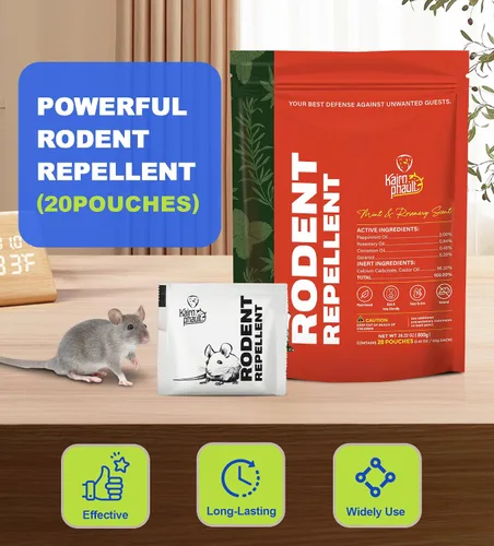 Miniatura 8 de Bolsas repelentes de ratones Repelente de roedores para casa, repelente de ratones para interiores, menta y romero Repelente de topos a base