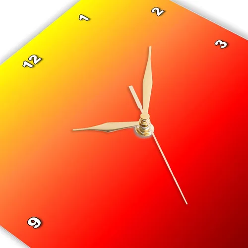 Miniatura 3 de 3dRose Gradiente amarillo brillante, naranja y rojo - Reloj de pared, 10 x 10 pulgadas (DPP_215456_1)