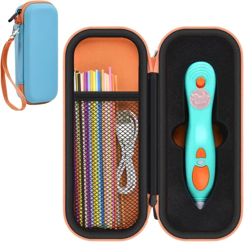 Miniatura 13 de GWCASE Funda compatible con 3Doodler Start+ Essentials Juego de bolígrafos 3D para niños, organizador de almacenamiento de bolígrafos 3D, soporte