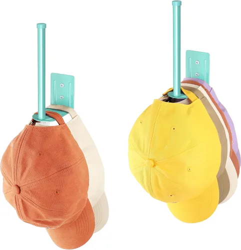 Miniatura 18 de Durmmur Paquete de 2 Percheros para Gorras de Béisbol, Organizador de Sombreros de Acero Inoxidable para Gorra de Béisbol, Organizador