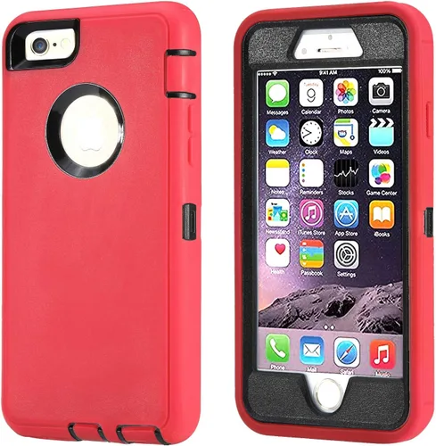 Miniatura 8 de Funda para iPhone 8 y iPhone 7, resistente, con función atril, protector de pantalla integrado, 4 en 1, fuerte y resistente a prueba de golpes