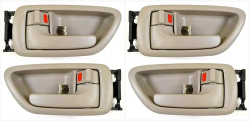 8088 - Juego de 4 manijas para puertas interiores delanteras/traseras izquierdas, lado del conductor y lado derecho del pasajero, color beige para